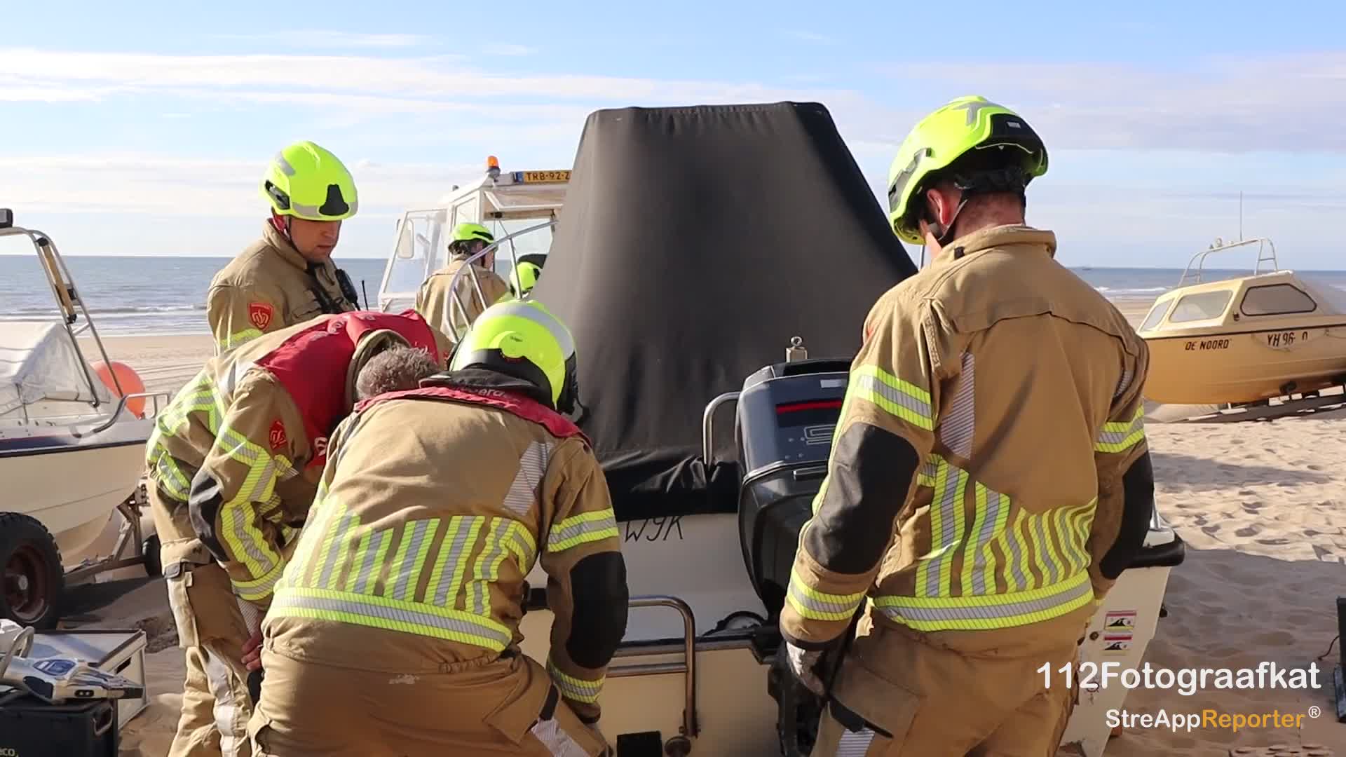 Training brandweer Katwijk en KNRM