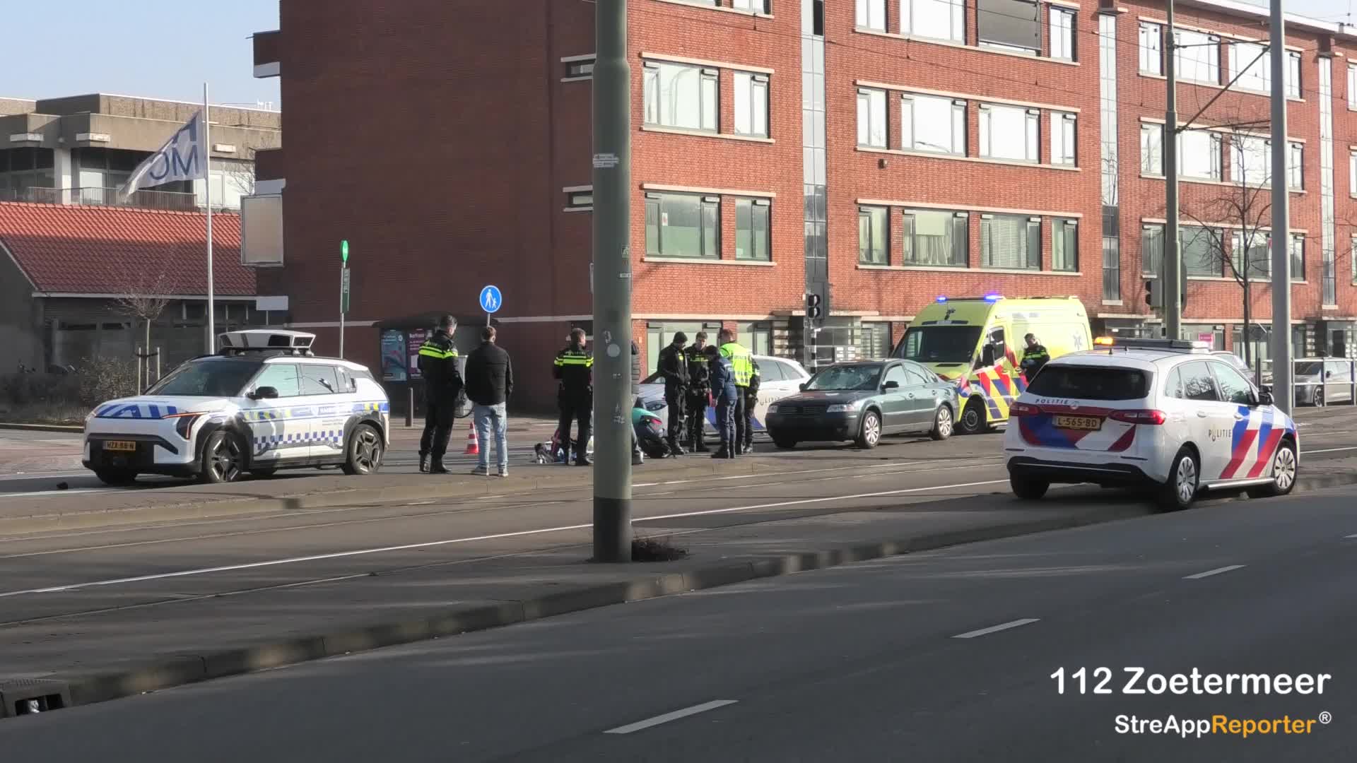 Ongeval auto en voetganger