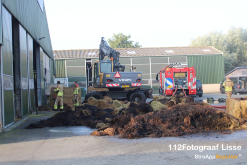 Stal ontruimd bij brand