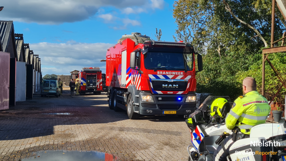 Middelbrand in schuur 