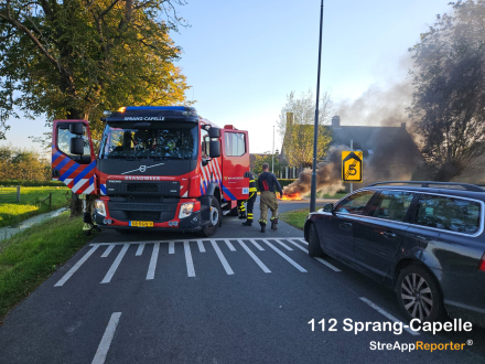 Snel ingrijpen blust brandende scooter