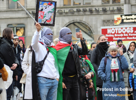 Pro-Palestijnse demonstratie in Amsterdam