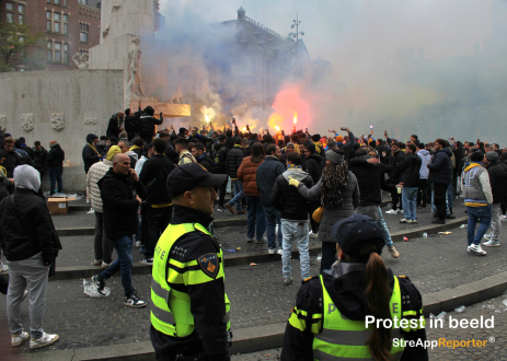 Geen betogers maar supporters op de Dam